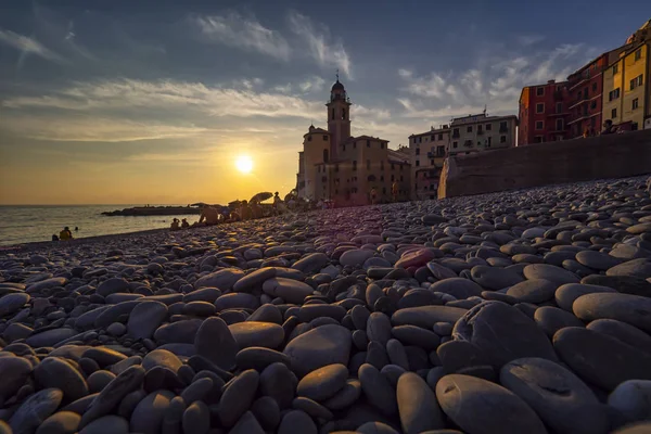 Avond Camofli Een Vissersdorp Ligurië — Stockfoto