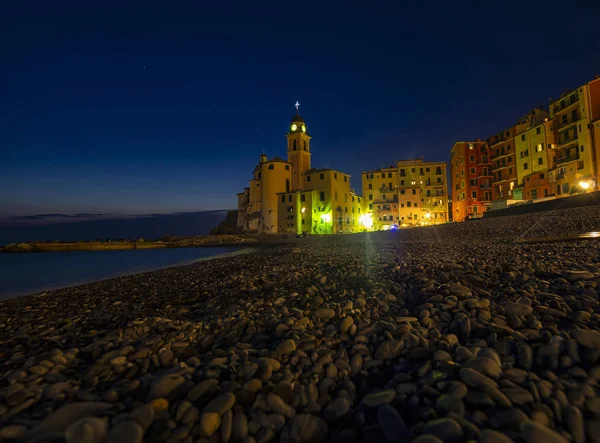 Avond Camofli Een Vissersdorp Ligurië — Stockfoto