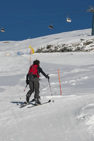 Senderismo Esquí Los Alpes —  Fotos de Stock