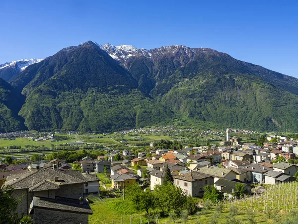 Landscape Valtellina Berbenno Town — Stock Photo, Image