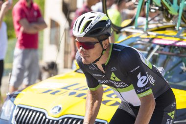 Giro d 'ıtalia 2017 05/21/2017 (Italya): Giro d 'Italia 'nın dünyanın en önemli bisiklet yarışmalarından birinin resimleri. Pubblic destek ve fotoğraf çekmek rota yanında durabilir 