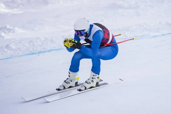 Skiër Een Competitie — Stockfoto