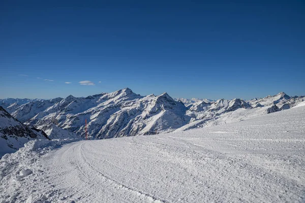 Skipistes Alpen — Stockfoto