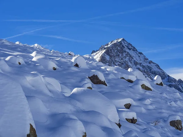 Zasněžená Krajina Italských Alpách — Stock fotografie