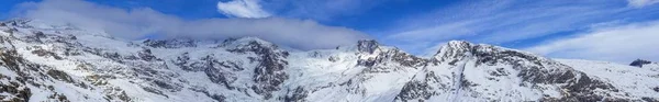 Τοπίο Των Dufourspitze Από Γκρένσονι — Φωτογραφία Αρχείου