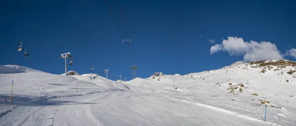 Declive Esqui Nos Alpes — Fotografia de Stock