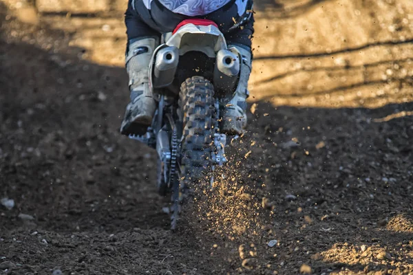 Motocross Details Auf Einem Trail — Stockfoto