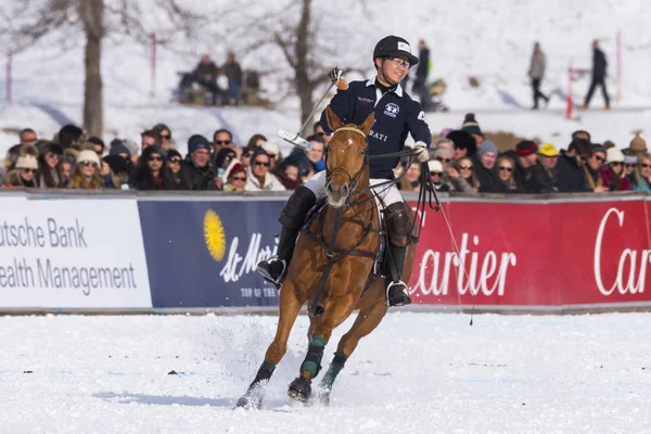 Moritz Švýcarsko Leden 2016 Herní Akce Světovém Poháru Moritz 2016 — Stock fotografie