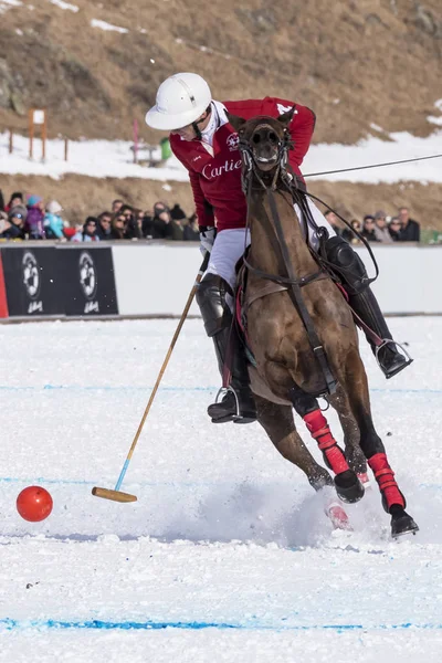 Moritz Švýcarsko Leden 2016 Herní Akce Světovém Poháru Moritz 2016 — Stock fotografie