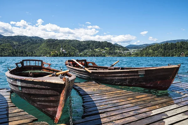 Csónak Bled — Stock Fotó