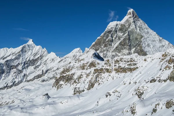 Matternhornvon Cervinia Skipisten — Stockfoto