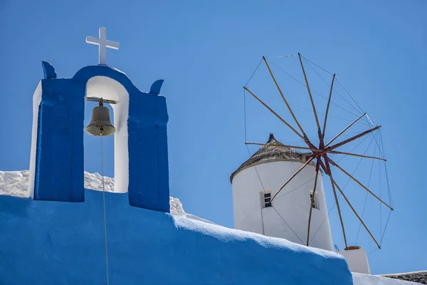 Moulin Vent Dans Île Santorin — Photo