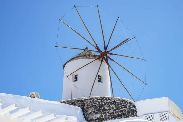 Moulin Vent Dans Île Santorin — Photo