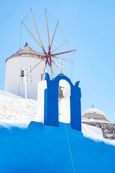 Moulin Vent Dans Île Santorin — Photo