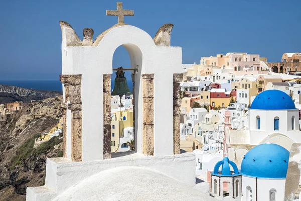 Greek Bell Tower Santorini — Stock Photo, Image