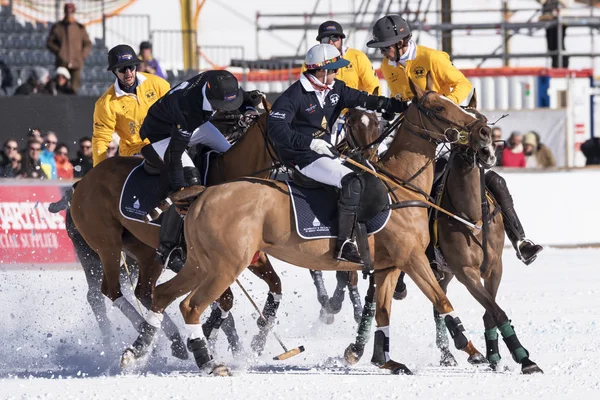 Moritz Janeiro 2016 Ações Jogo Copa Mundo Pólo Neve Moritz — Fotografia de Stock