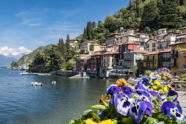 Varenna Ilkbaharda Çiçekler — Stok fotoğraf