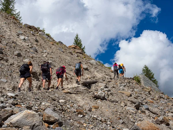 Escena Trekking Los Alpes Italianos — Foto de Stock
