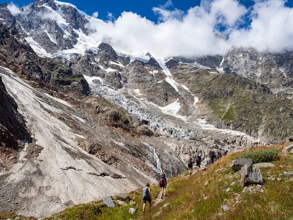 Trekingová Scéna Italských Alpách — Stock fotografie