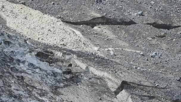 Cena Avalanche Glaciar Belvedere Nos Alpes Italianos — Vídeo de Stock