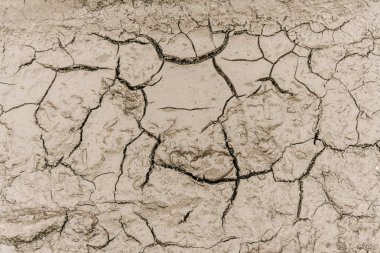 Kuru kırık kil toprak ve arazi, Doğa arka plan veya doku.