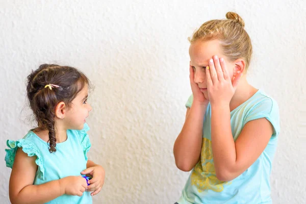 Little Girls Playing Together. — Stock Photo, Image