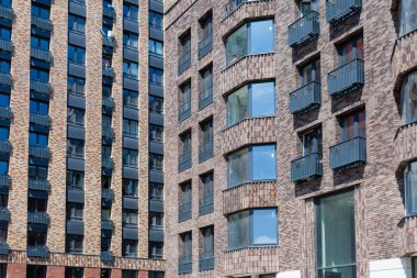 Manhattan 'ın alt Doğu yakasında modern apartman binaları.