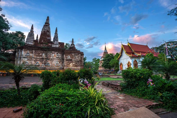 Wat Chet Yot Zeven Pagode Tempel Het Een Belangrijke Toeristische — Stockfoto