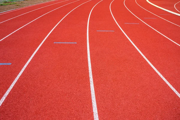 Las Líneas Blancas Del Estadio Textura Del Hipódromo Carreras Caucho —  Fotos de Stock