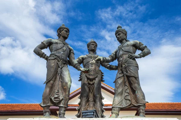 old Three Kings Monument Builders is tourist attraction of Chiang Mai, Thailand.
