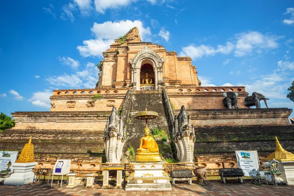 Wat Chedi Luang is a Buddhist temple in the historic centre and — Stock Photo, Image