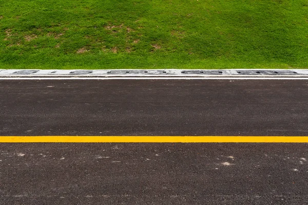 Asphalt road with marking lines white stripes texture Background — Stock Photo, Image