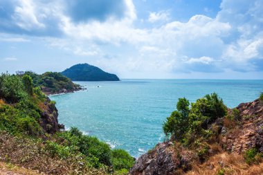 Chanthaburi, Tayland Hat chao lao plajda güzel deniz