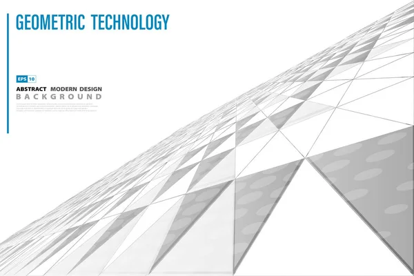 Аннотация технологии треугольник перспективы покрытия фона дизайна . — стоковый вектор