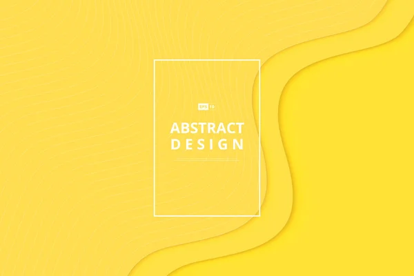 Couleur jaune abstraite de fond de conception minimale ondulée . — Image vectorielle