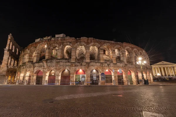 Eingang Zur Arena Von Verona Römisches Amphitheater Verona Italien Opernaufführungen — Stockfoto