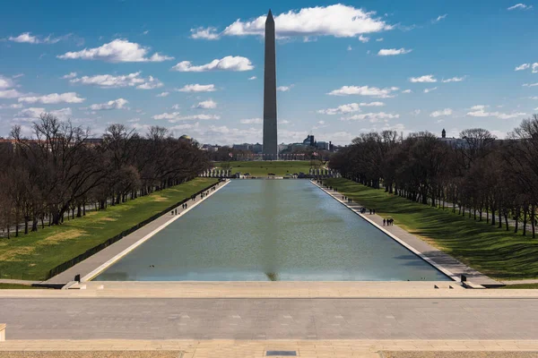 Monumento Washington Obelisco Centro Constitution Gardens Visto Desde Lincoln Memorial —  Fotos de Stock