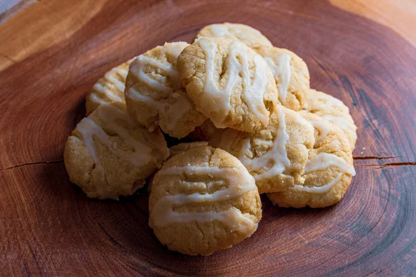 Galletas Limón Con Azúcar Dulces Veganos —  Fotos de Stock