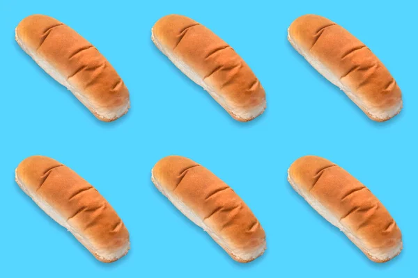 Textura Pozadí Bílými Chleby Pro Hotdogy Sendviče — Stock fotografie