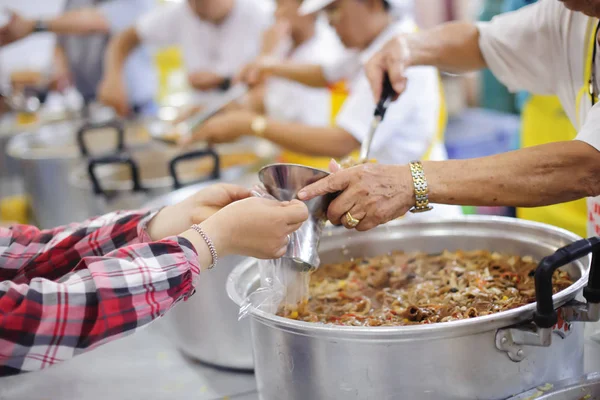 Péče Péče Bezdomovce Pomoc Dárcovství Potravin — Stock fotografie