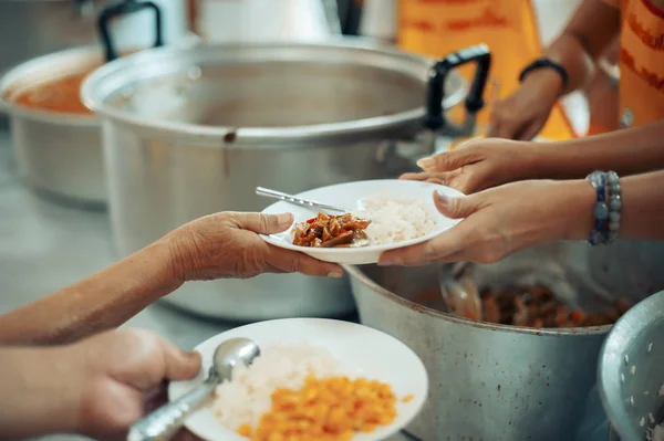 Практичная Пища Голодающих Надежда Нищету Понятие Бездомности — стоковое фото