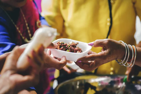 Problemas Hambre Ayudan Con Las Donaciones Alimentos Concepto Dar — Foto de Stock