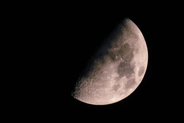 Φεγγάρι Λάμπει Μαύρο Φόντο — Φωτογραφία Αρχείου