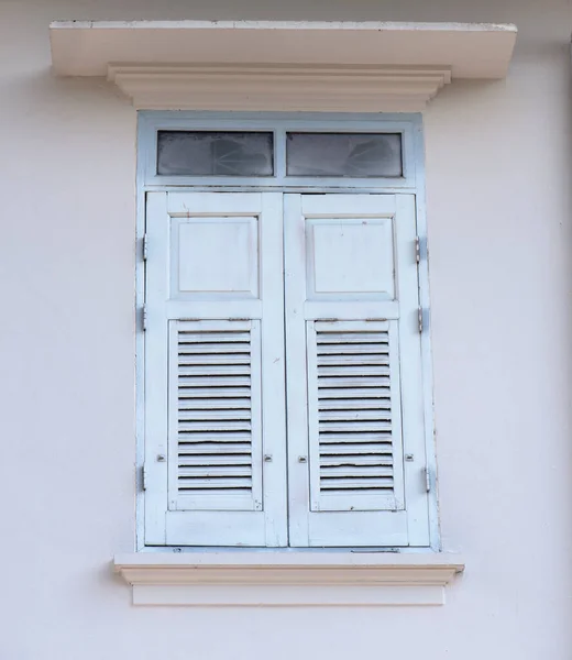 Vintage White Wood Window — Stock Photo, Image