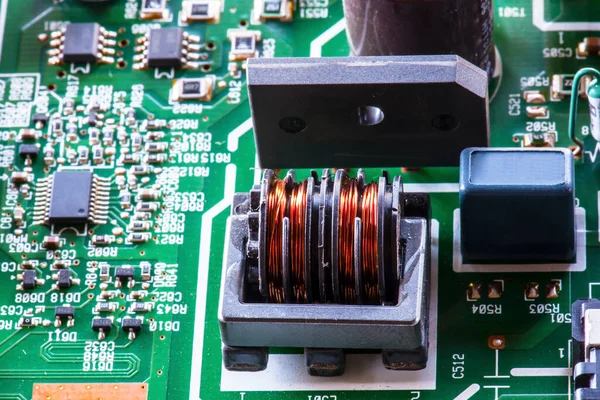 Hardware Inductor Electronic Circuit Board — Stock Photo, Image