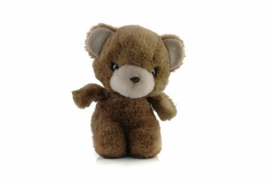 Oyuncak ayı beyaz arka planda izole edilmiş