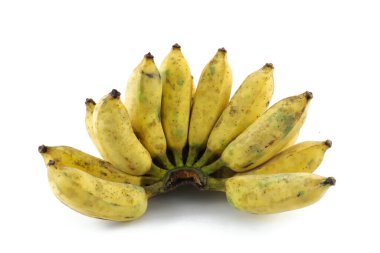 Beyaz arkaplanda izole edilmiş muz demeti