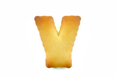 Alfabe yazı tipleri Y beyaz arkaplanda kırpma yolu ile izole edildi