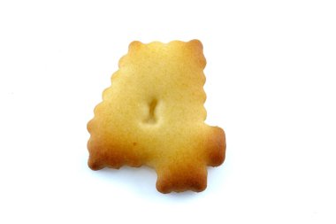 4 numara kırpma yolu ile beyaz arkaplanda izole edildi