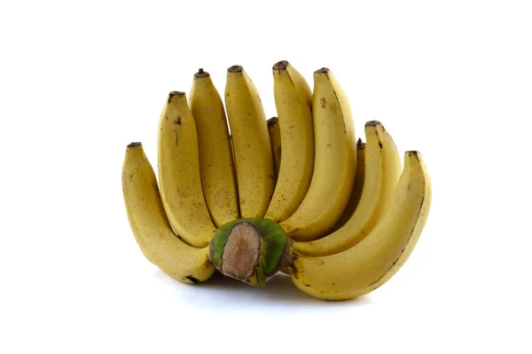 Δέσμη Μπανάνα Απομονώνονται Λευκό Φόντο Clipping Path — Φωτογραφία Αρχείου